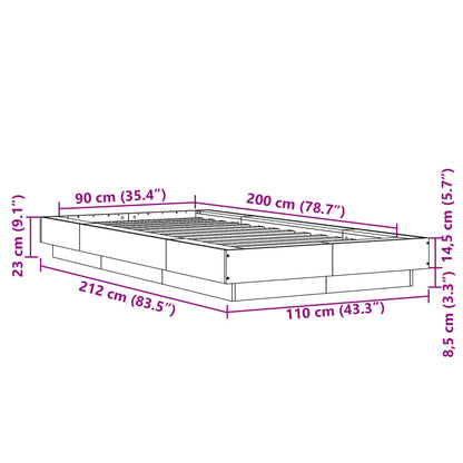 Giroletto Rovere Fumo 90x200 cm in Legno Multistrato | homemem39