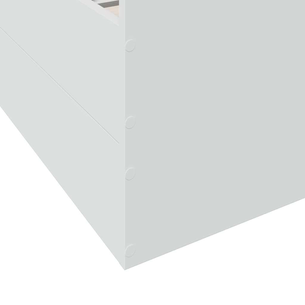 Giroletto con Cassetti Bianco 200x200 cm in Legno Multistrato | homemem39