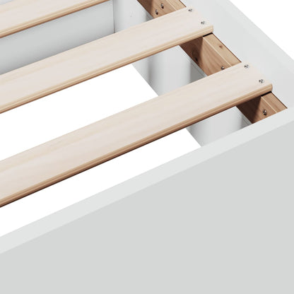 Giroletto con Cassetti Bianco 200x200 cm in Legno Multistrato | homemem39