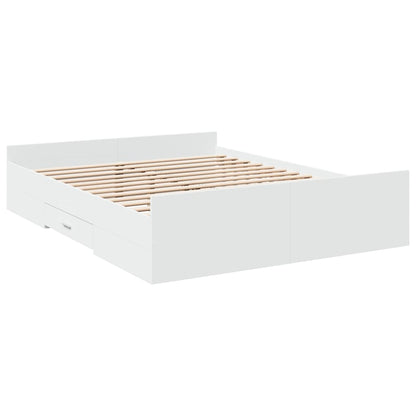 Giroletto con Cassetti Bianco 140x200 cm in Legno Multistrato | homemem39
