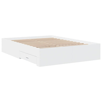 Giroletto con Cassetti Bianco 120x200 cm in Legno Multistrato | homemem39