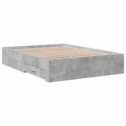 Giroletto Cassetti Grigio Cemento 140x190 cm Legno Multistrato - homemem39