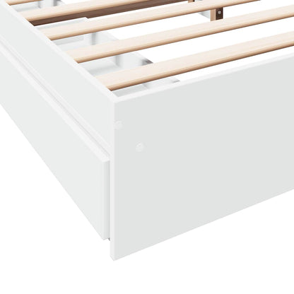 Giroletto con Cassetti Bianco 180x200 cm in Legno Multistrato
