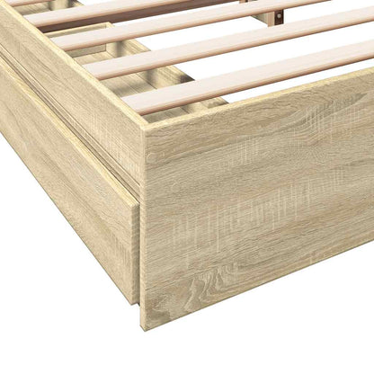 Giroletto Cassetti Rovere Sonoma 180x200 cm Legno Multistrato
