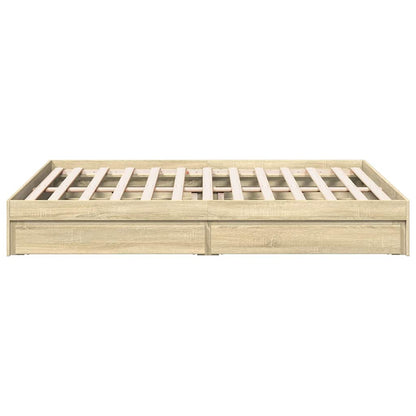 Giroletto Cassetti Rovere Sonoma 160x200 cm Legno Multistrato