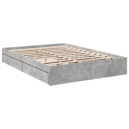 Giroletto Cassetti Grigio Cemento 160x200 cm Legno Multistrato | homemem39