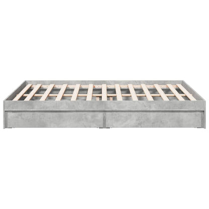 Giroletto Cassetti Grigio Cemento 160x200 cm Legno Multistrato | homemem39