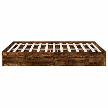 Giroletto con Cassetti Rovere Fumo 160x200 cm Legno Multistrato