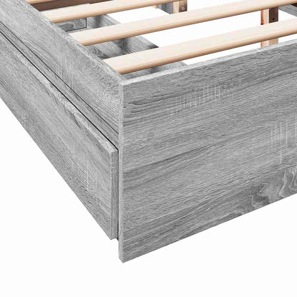 Giroletto Cassetti Grigio Sonoma 160x200 cm Legno Multistrato