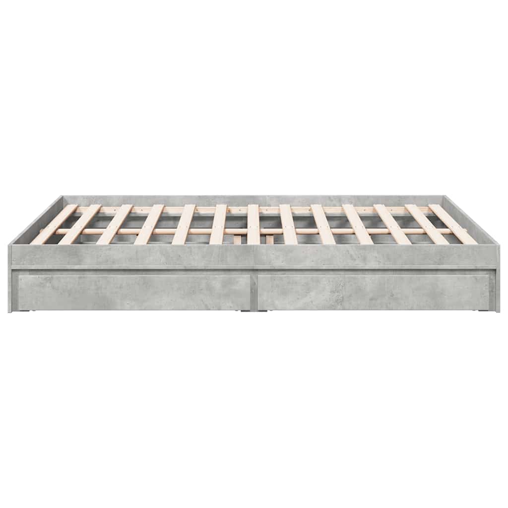 Giroletto Cassetti Grigio Cemento 150x200 cm Legno Multistrato