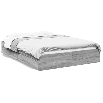 Giroletto Cassetti Grigio Sonoma 150x200 cm Legno Multistrato