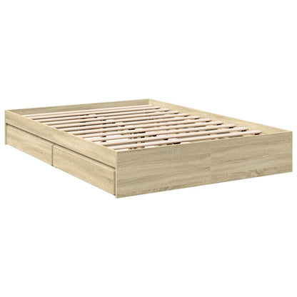 Giroletto Cassetti Rovere Sonoma 140x200 cm Legno Multistrato
