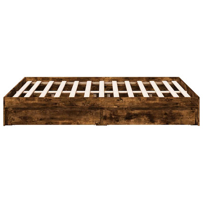 Giroletto con Cassetti Rovere Fumo 120x200 cm Legno Multistrato