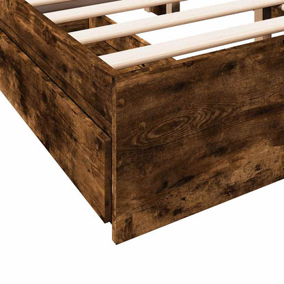 Giroletto con Cassetti Rovere Fumo 120x200 cm Legno Multistrato