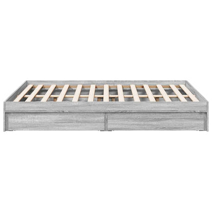 Giroletto Cassetti Grigio Sonoma 120x200 cm Legno Multistrato