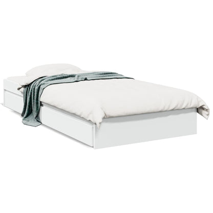 Giroletto con Cassetti Bianco 100x200 cm in Legno Multistrato | homemem39