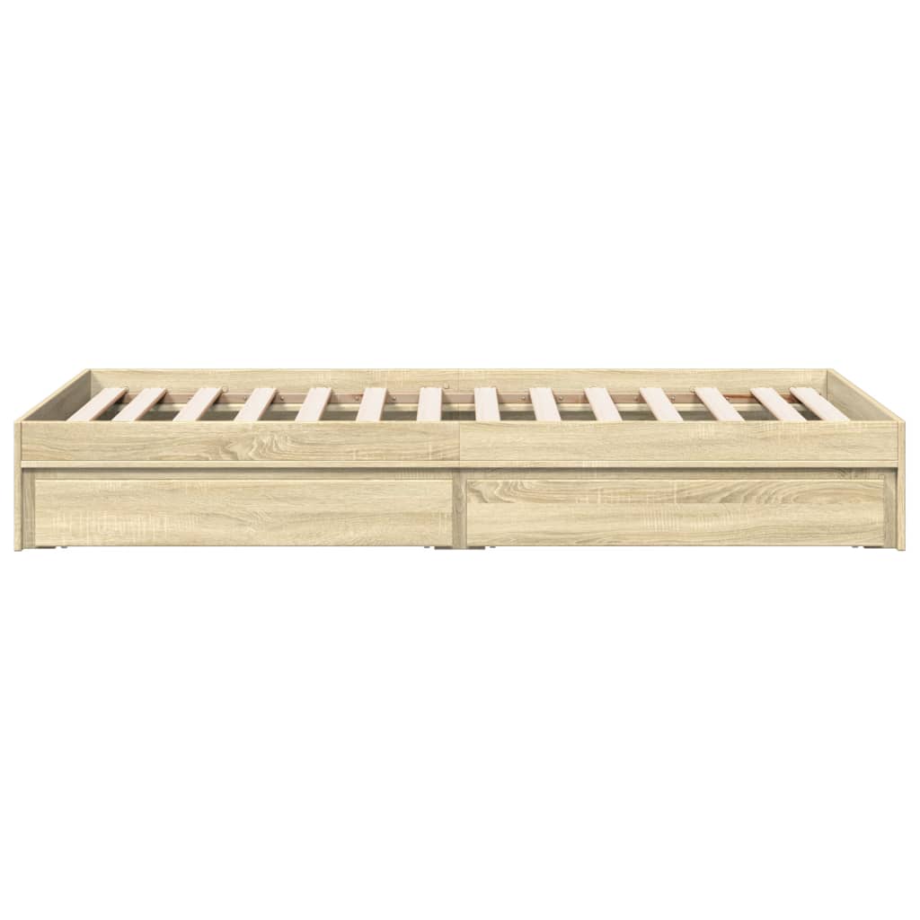 Giroletto Cassetti Rovere Sonoma 100x200 cm Legno Multistrato - homemem39