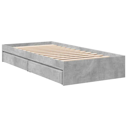 Giroletto Cassetti Grigio Cemento 100x200 cm Legno Multistrato
