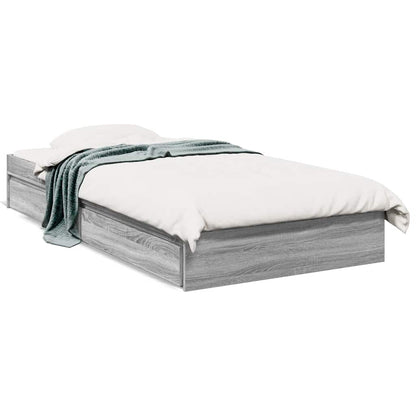 Giroletto Cassetti Grigio Sonoma 100x200 cm Legno Multistrato