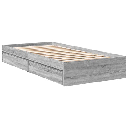 Giroletto Cassetti Grigio Sonoma 100x200 cm Legno Multistrato