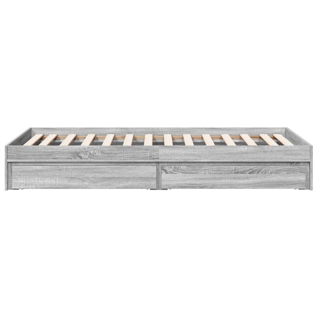 Giroletto Cassetti Grigio Sonoma 100x200 cm Legno Multistrato - homemem39