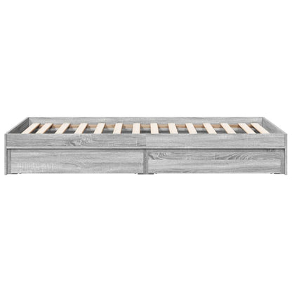 Giroletto Cassetti Grigio Sonoma 100x200 cm Legno Multistrato - homemem39