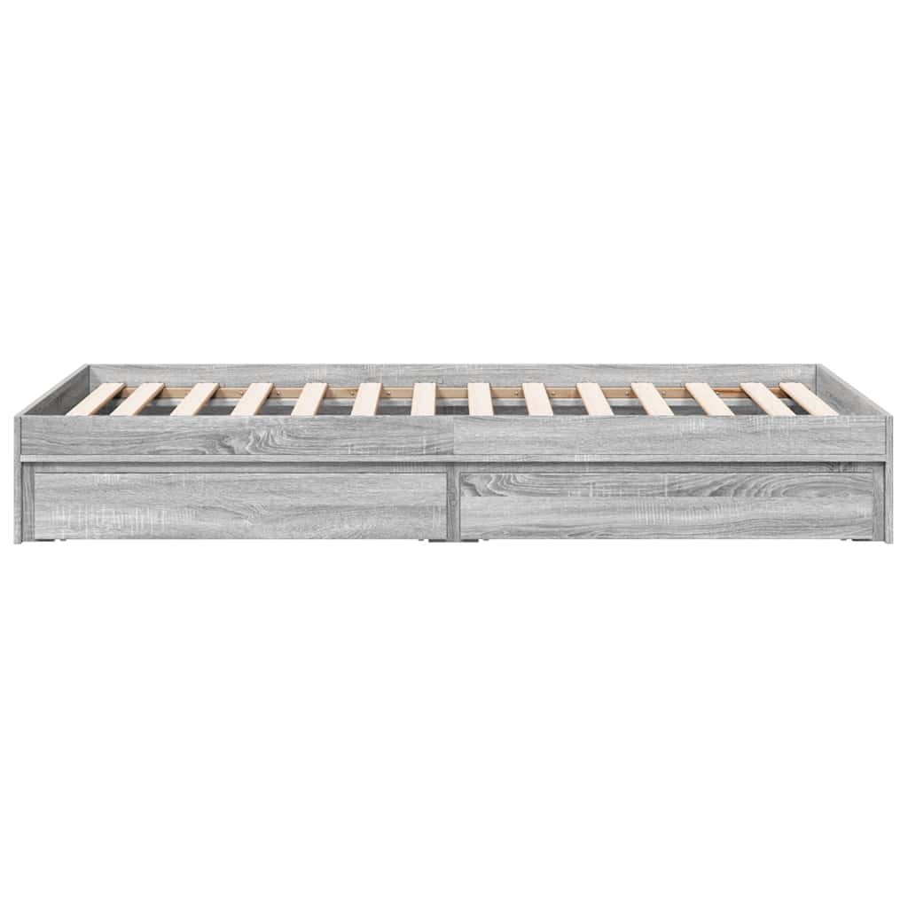 Giroletto Cassetti Grigio Sonoma 100x200 cm Legno Multistrato
