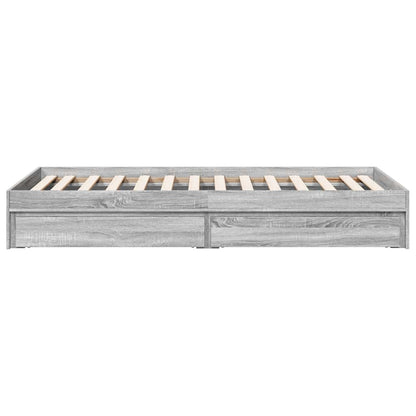 Giroletto Cassetti Grigio Sonoma 100x200 cm Legno Multistrato