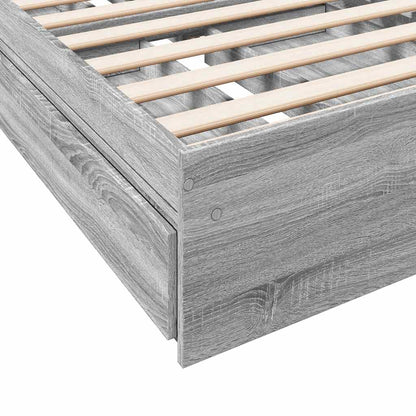 Giroletto Cassetti Grigio Sonoma 100x200 cm Legno Multistrato