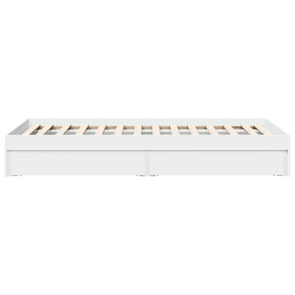 Giroletto con Cassetti Bianco 90x200 cm in Legno Multistrato | homemem39
