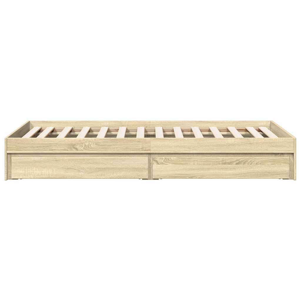 Giroletto Cassetti Rovere Sonoma 90x200 cm Legno Multistrato