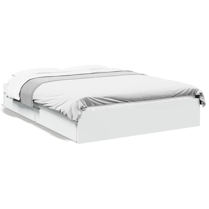 Giroletto con Cassetti Bianco 140x190 cm in Legno Multistrato | homemem39