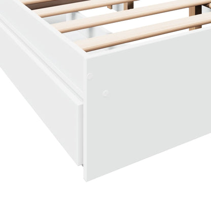 Giroletto con Cassetti Bianco 140x190 cm in Legno Multistrato | homemem39