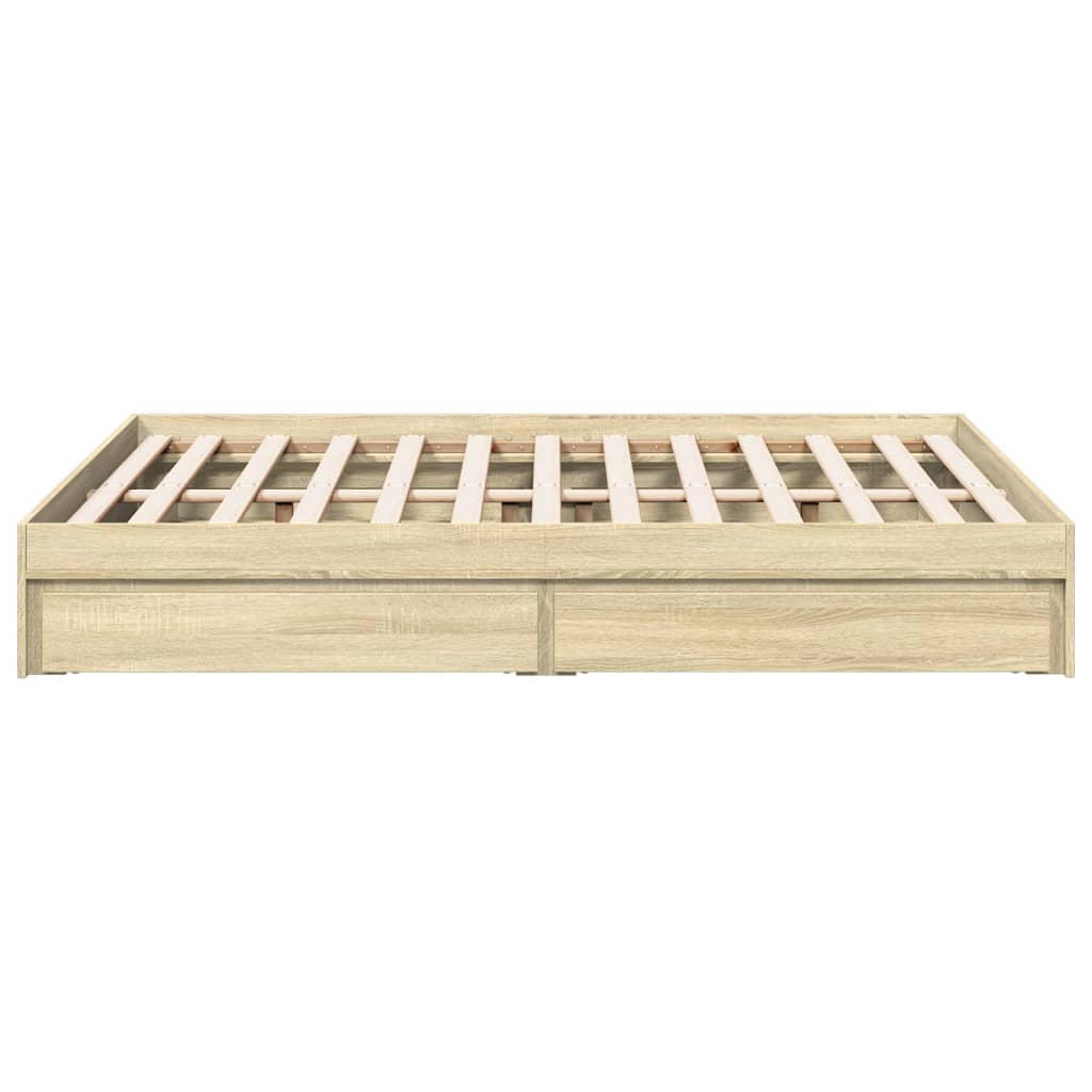 Giroletto Cassetti Rovere Sonoma 140x190 cm Legno Multistrato | homemem39