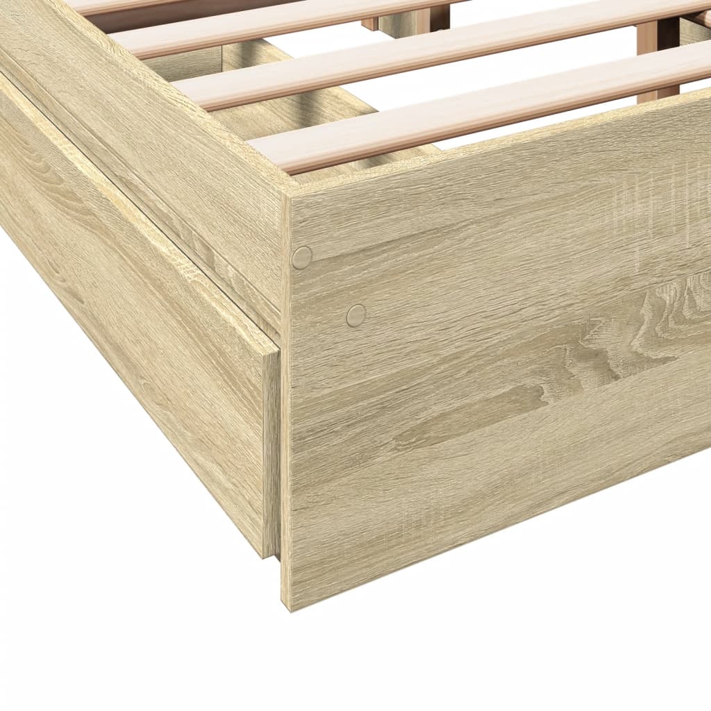 Giroletto Cassetti Rovere Sonoma 140x190 cm Legno Multistrato | homemem39