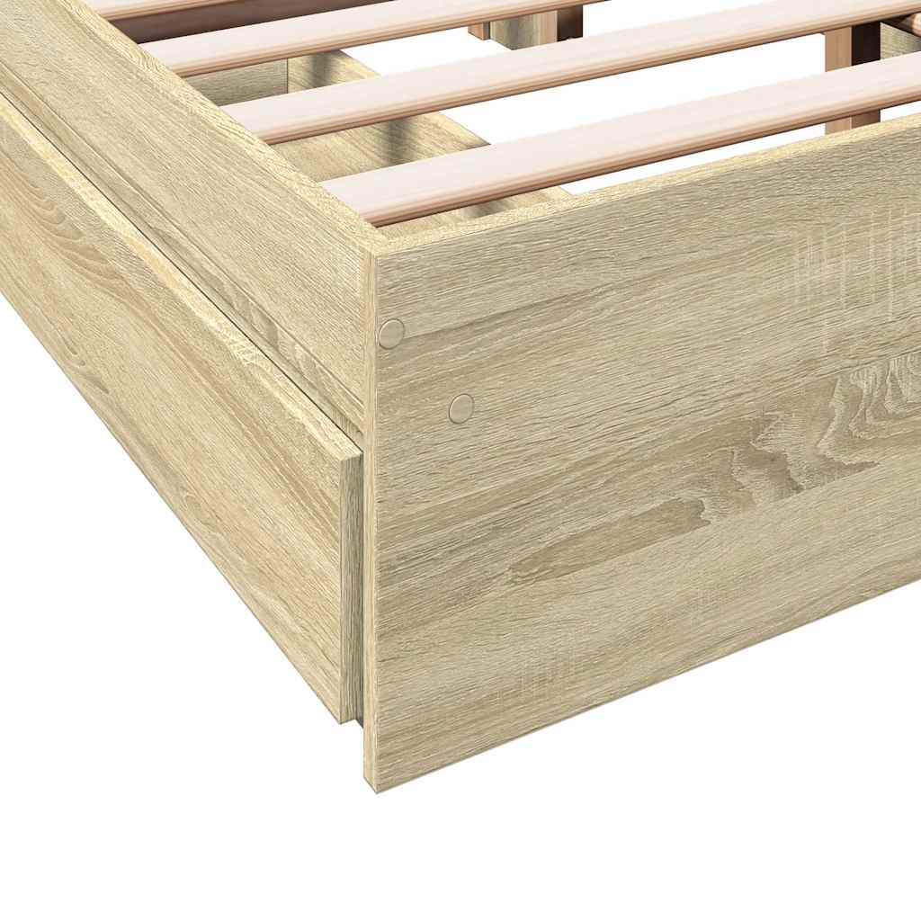 Giroletto Cassetti Rovere Sonoma 120x190 cm Legno Multistrato