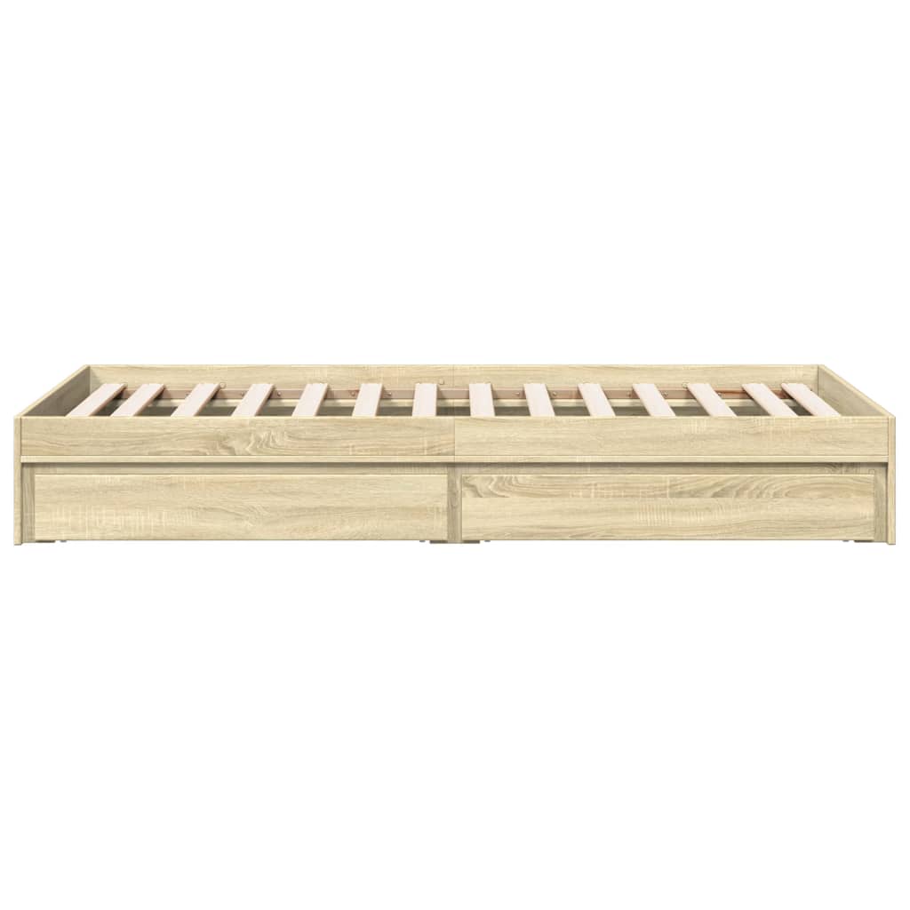 Giroletto Cassetti Rovere Sonoma 90x190 cm Legno Multistrato - homemem39