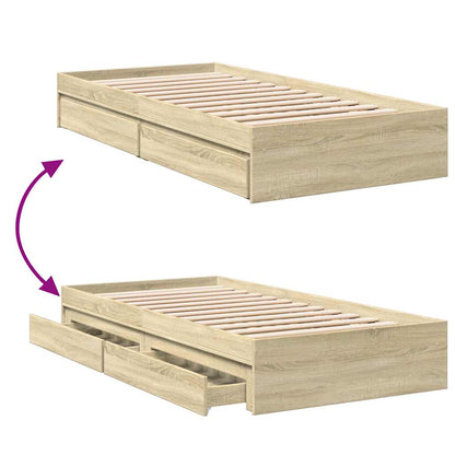 Giroletto Cassetti Rovere Sonoma 75x190 cm Legno Multistrato
