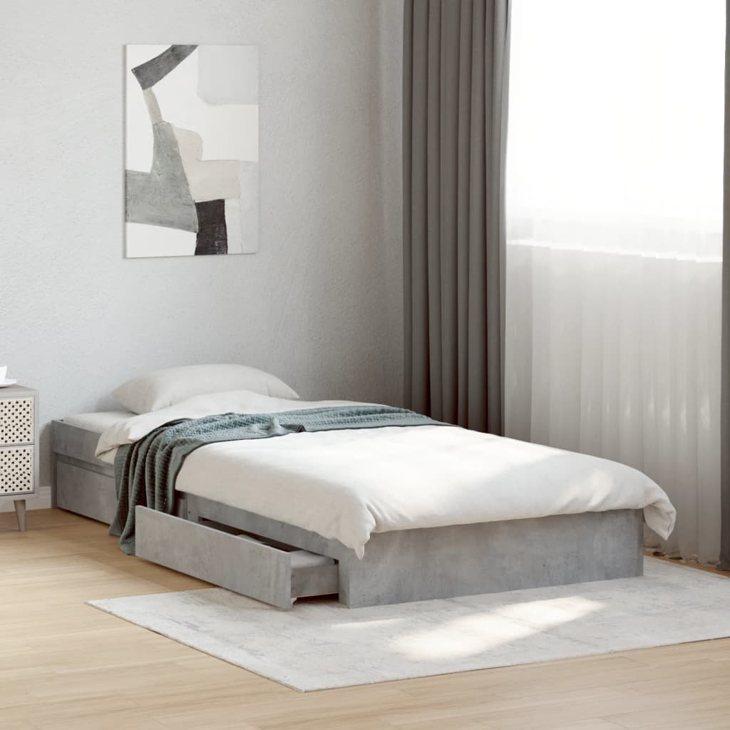 Giroletto Cassetti Grigio Cemento 75x190 cm Legno Multistrato | homemem39