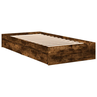 Giroletto con Cassetti Rovere Fumo 75x190 cm Legno Multistrato | homemem39