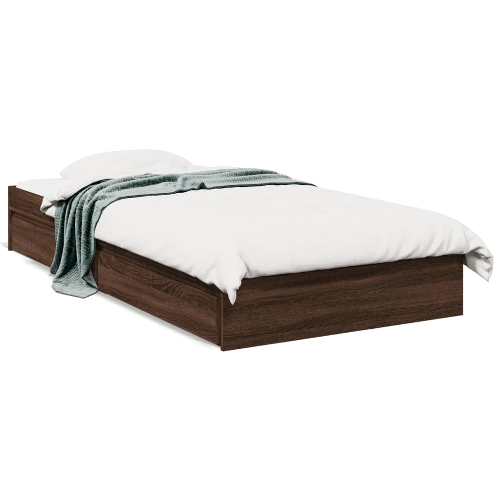 Giroletto Cassetti Rovere Marrone 75x190 cm Legno Multistrato | homemem39