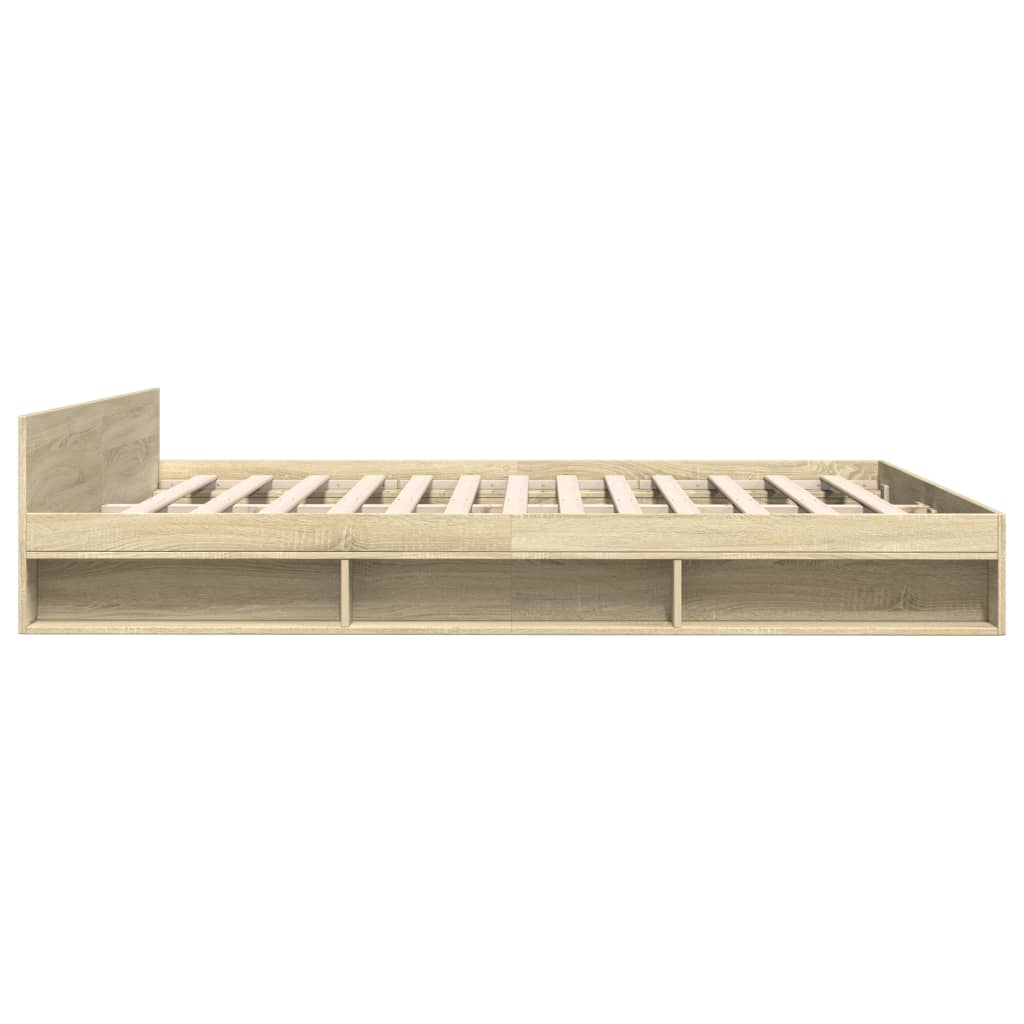 Giroletto Cassetti Rovere Sonoma 200x200 cm Legno Multistrato - homemem39