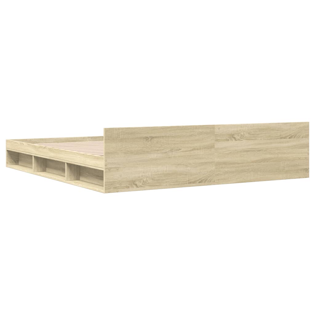 Giroletto Cassetti Rovere Sonoma 200x200 cm Legno Multistrato - homemem39