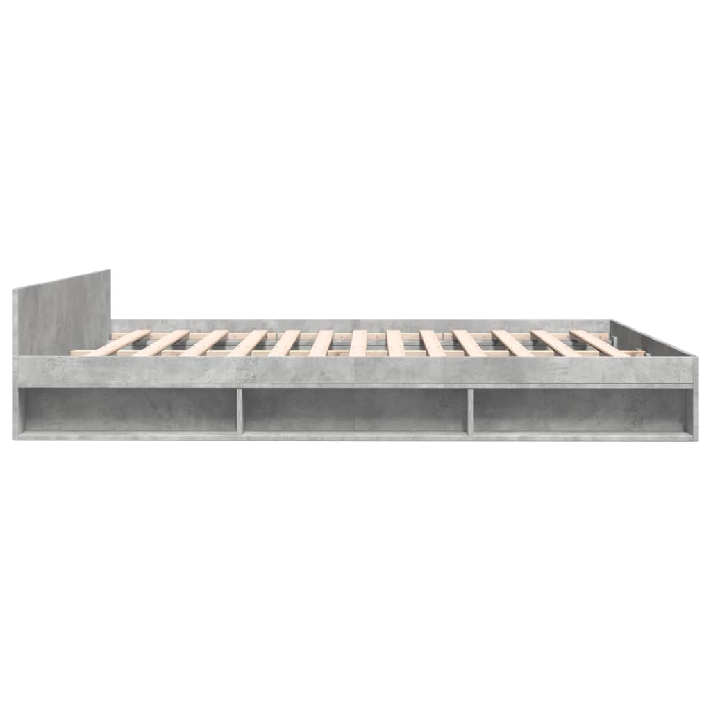 Giroletto Cassetti Grigio Cemento 200x200 cm Legno Multistrato | homemem39