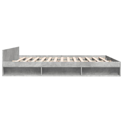 Giroletto Cassetti Grigio Cemento 200x200 cm Legno Multistrato | homemem39