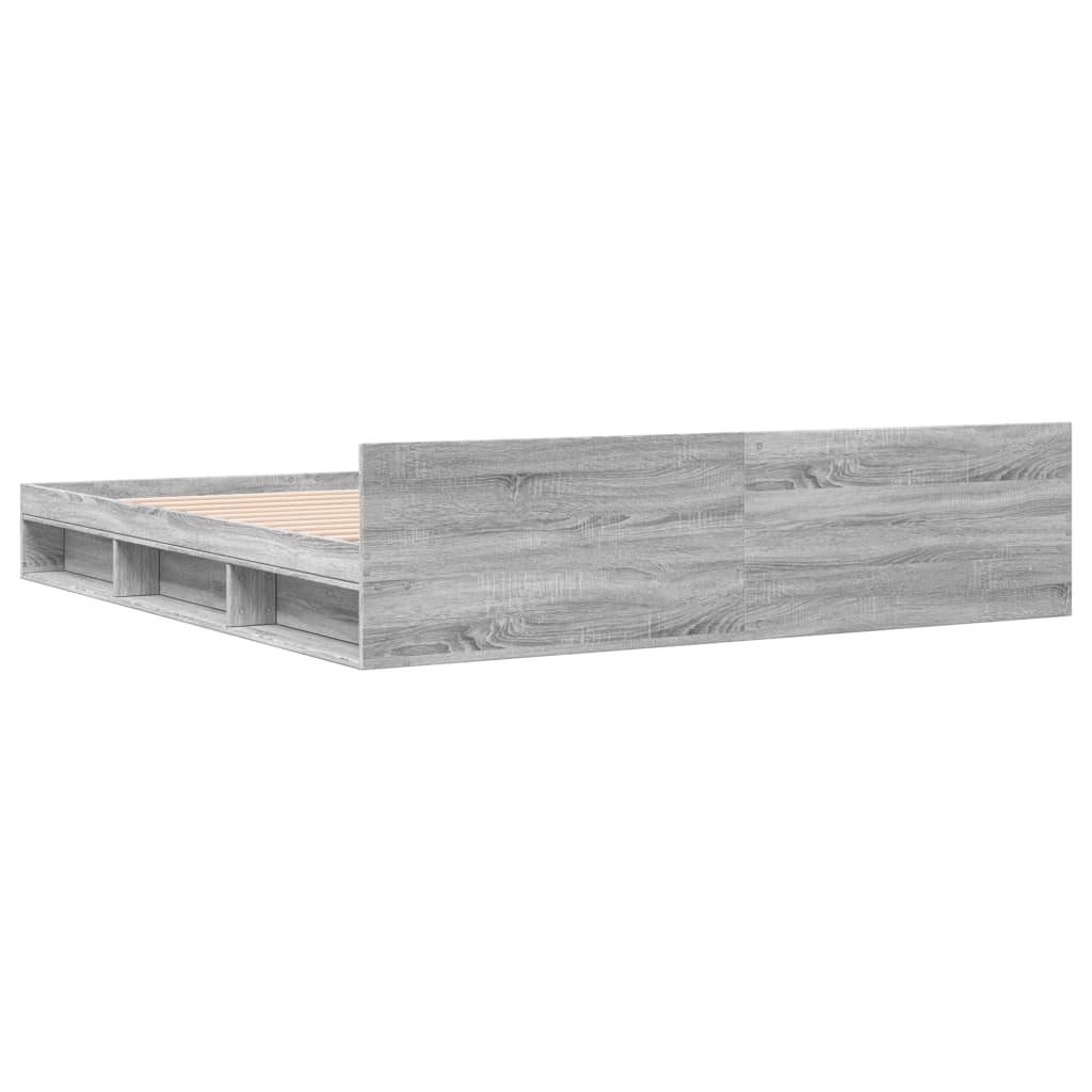 Giroletto Cassetti Grigio Sonoma 200x200 cm Legno Multistrato - homemem39