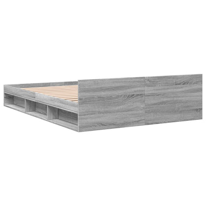 Giroletto Cassetti Grigio Sonoma 160x200 cm Legno Multistrato - homemem39