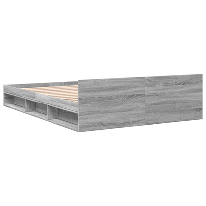 Giroletto Cassetti Grigio Sonoma 135x190 cm Legno Multistrato | homemem39