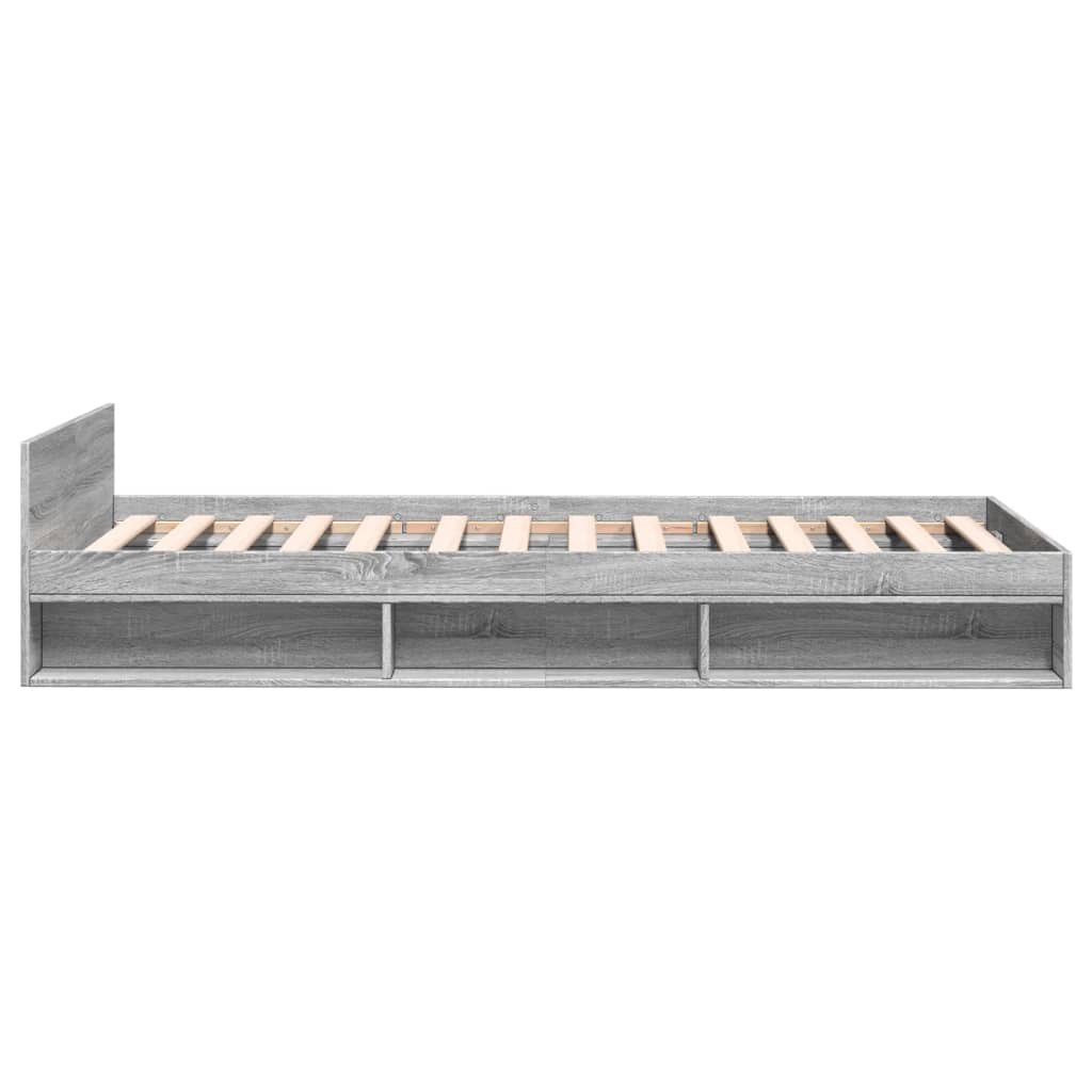 Giroletto Cassetto Grigio Sonoma 90x200 cm Legno Multistrato - homemem39