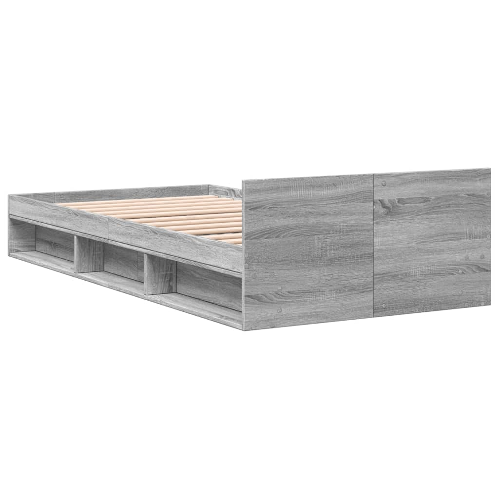 Giroletto Cassetto Grigio Sonoma 90x200 cm Legno Multistrato - homemem39